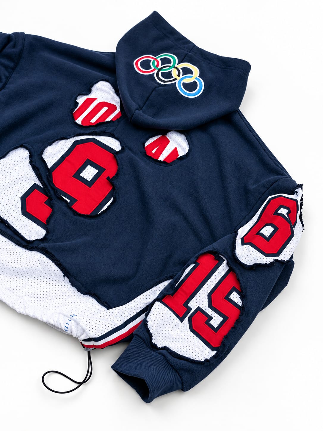 (PREORDER!!!!!) HANDMADE UPCYCLE HOODIE - DREAMTEAM (NAVY)