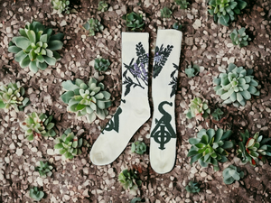 
                  
                    Load image into Gallery viewer, SIA CREAM &amp;quot;LAVENDER&amp;quot; SOCKS
                  
                