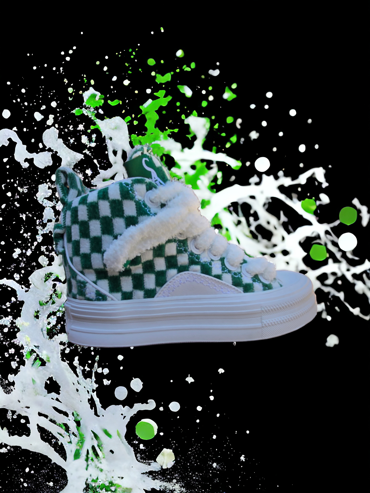 SIA KIDS "GREEN N WHITE CHECKERED " RERUN HIGH (BACK2SCHOOL)