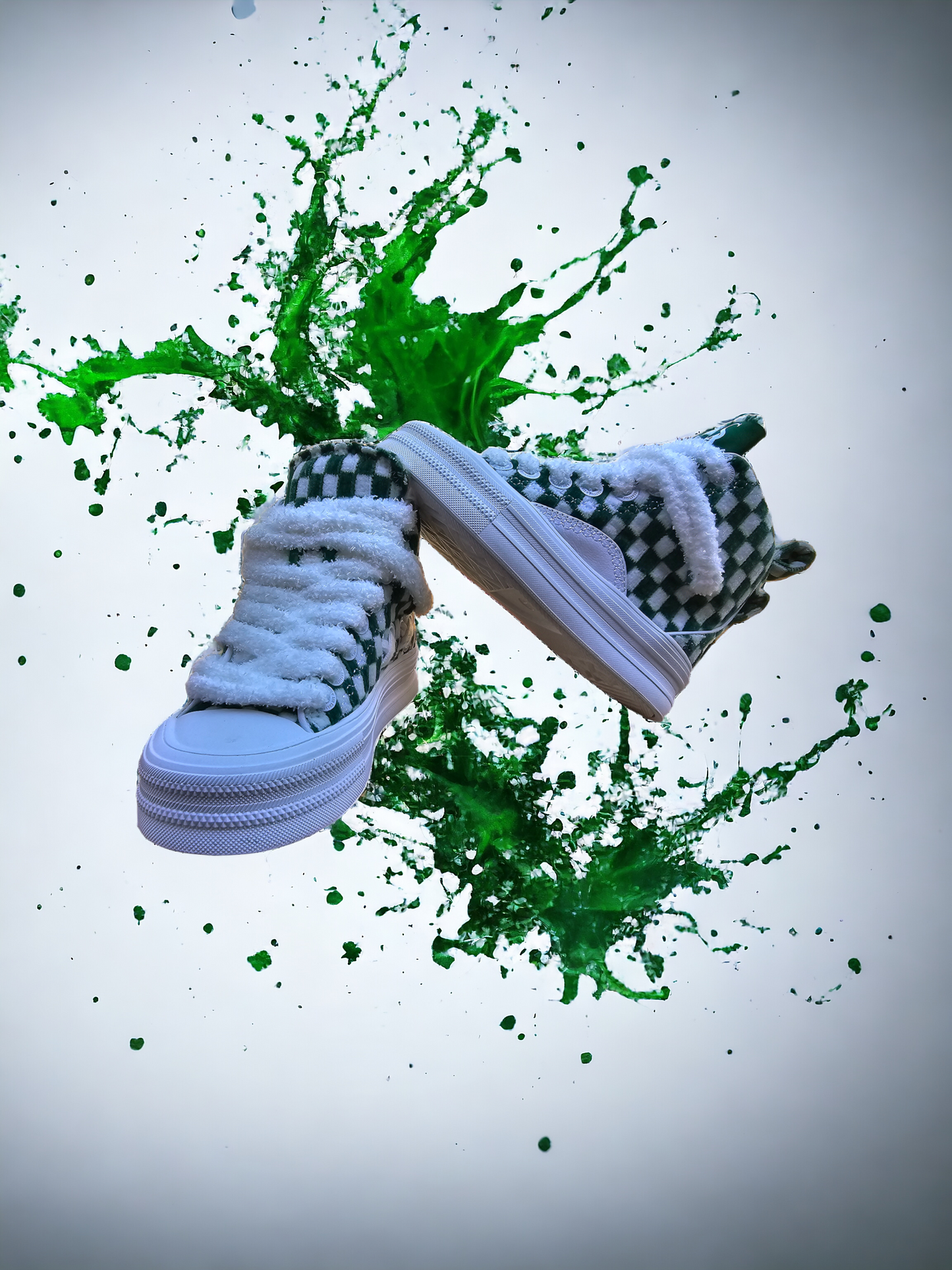SIA KIDS "GREEN N WHITE CHECKERED " RERUN HIGH (BACK2SCHOOL)