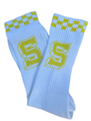 FW/24 SIA "YELLOW" GLOW CHECKERED VARSITY SOCKS