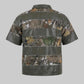 Leather Drop Shoulder Tree Camo Polo (Orange)