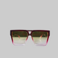 CUBAN CHAIN GLASSES (Burgundy Fade)