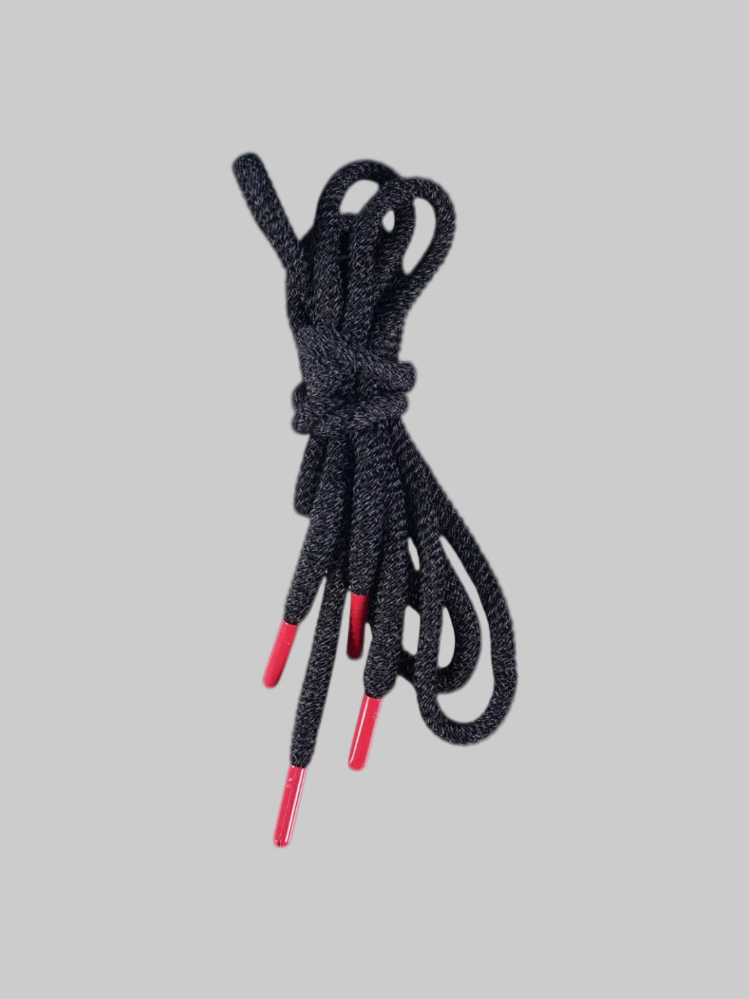 REFLECTIVE ROPE LACES (Black w/ Red tips )