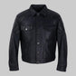 LEATHER MOTO JACKET (BLACK)