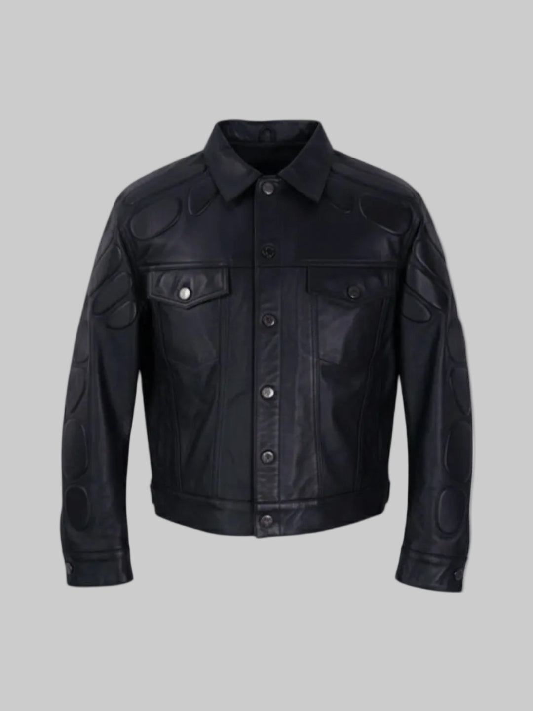 LEATHER MOTO JACKET (BLACK)
