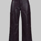 LEATHER MOTO PADDED PANTS (BURGUNDY)