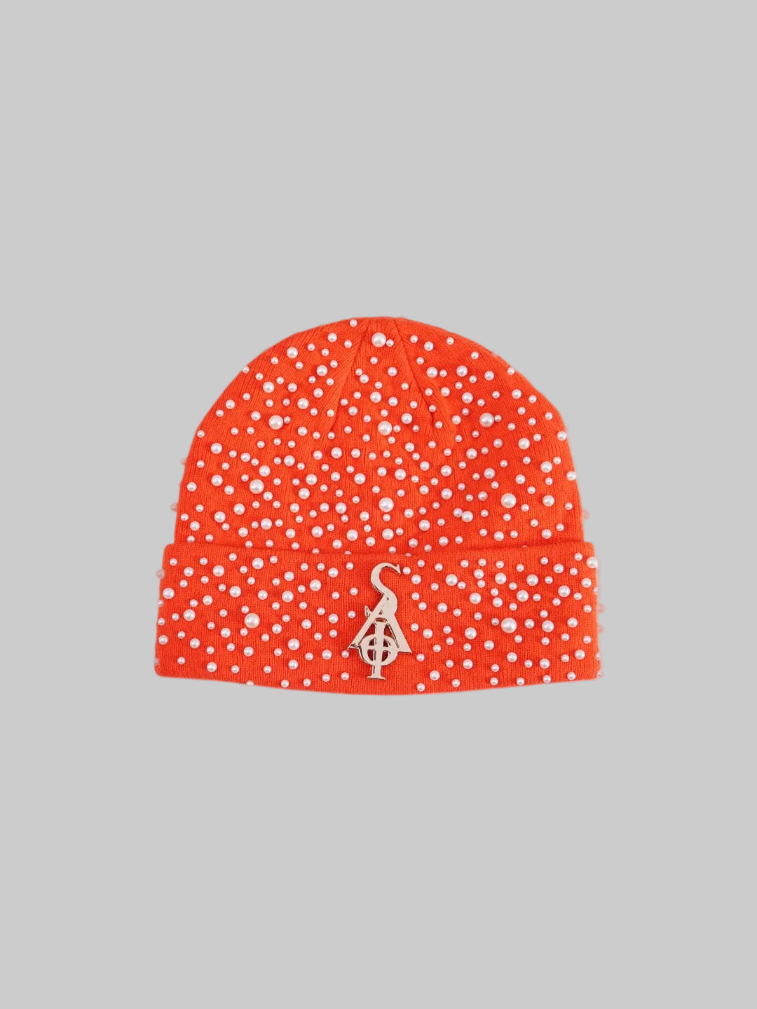 STREET CROWN PEARL BEANIE  (ORANGE HARVEST)