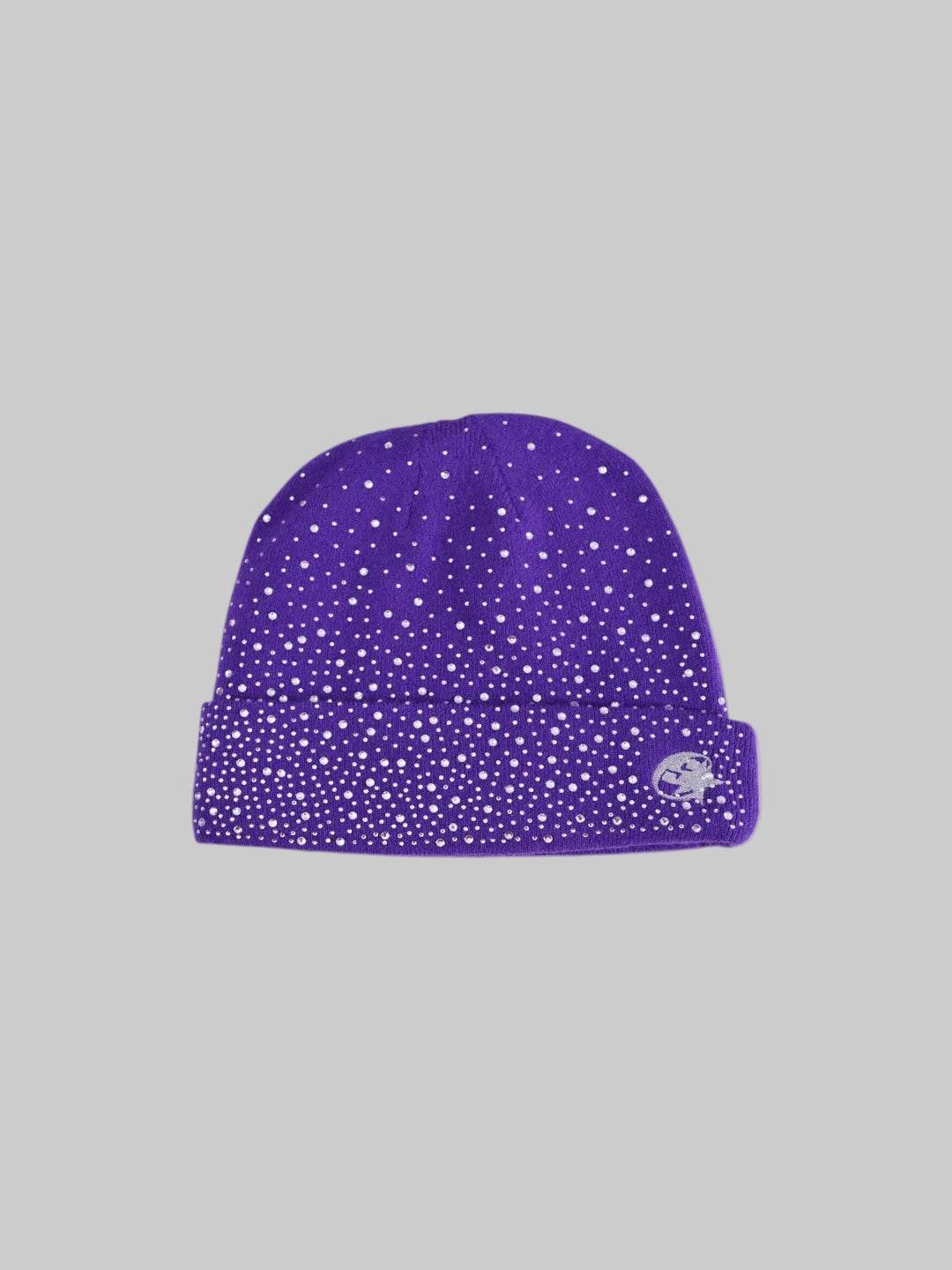 STREET CROWN CRYSTAL BEANIE  (PURPLE)