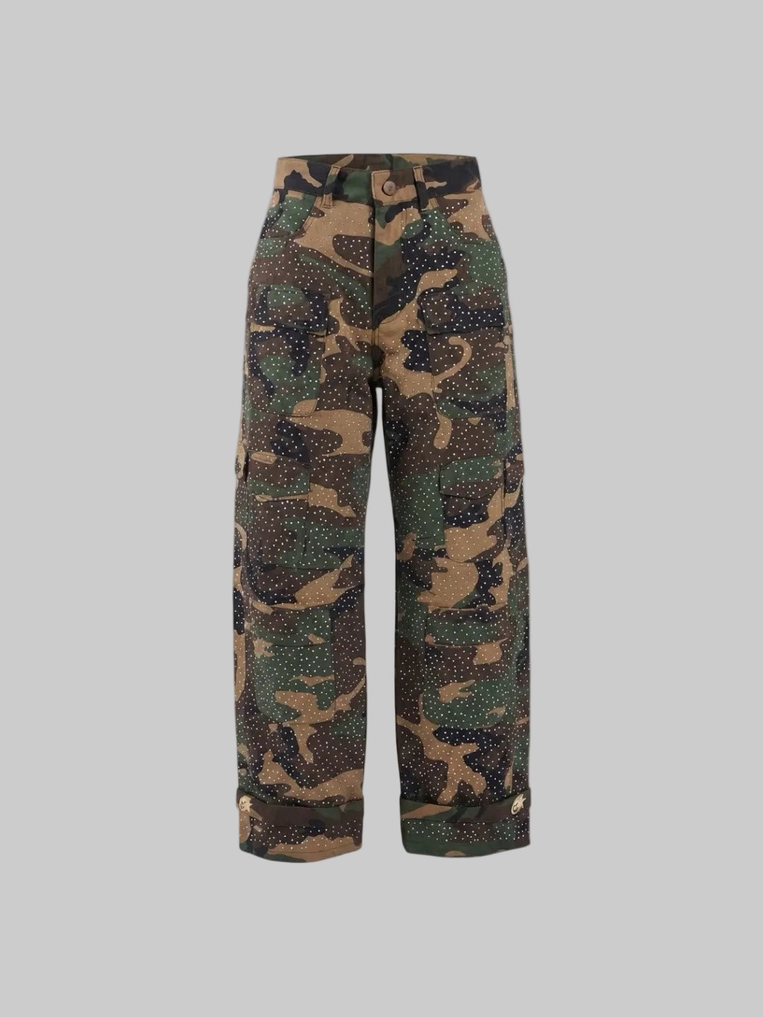 SIA HER DIAMOND DUTY CAMO CARGO PANTS