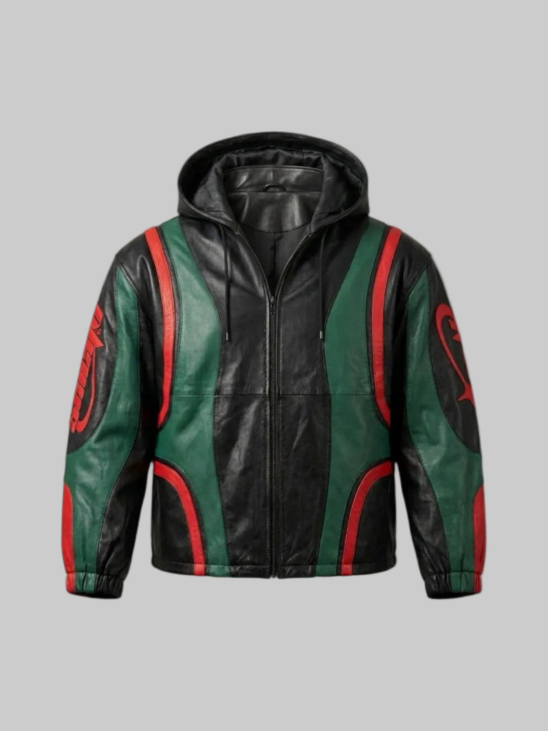 LEATHER TRACK HOODIE (RBG)