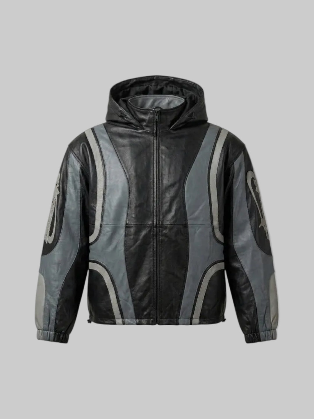 LEATHER TRACK HOODIE (Shadow)