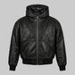 ALIEN LEATHER HOODIE (ALLBLACK)