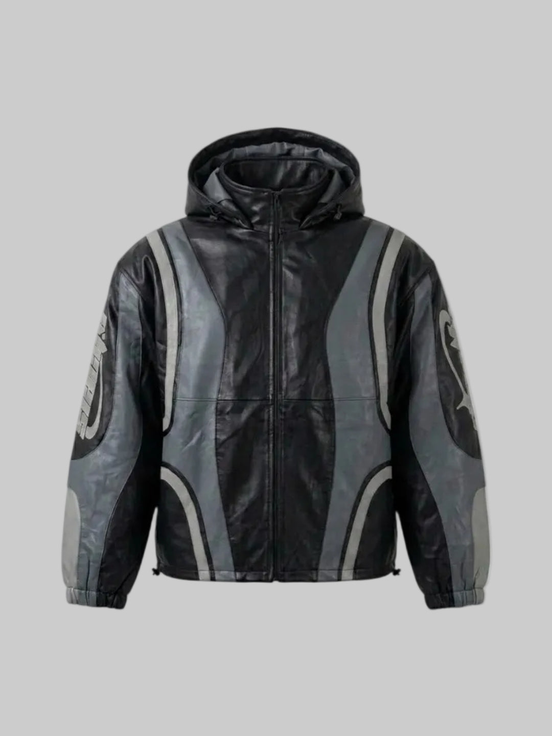 LEATHER TRACK HOODIE (Shadow)