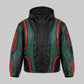 LEATHER TRACK HOODIE (RBG)