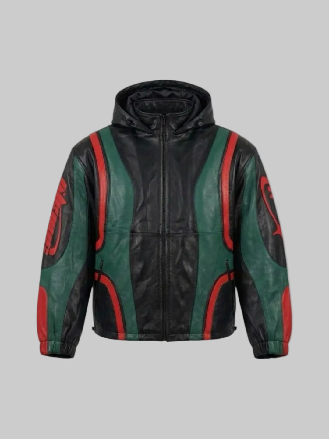 LEATHER TRACK HOODIE (RBG)