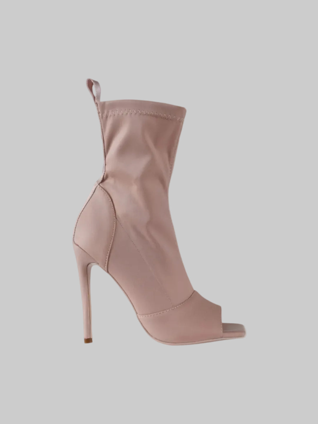 SIA HER NEOPRENE PEEP TOE BOOTIES (Beige)