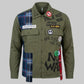 LOVE NOT WAR BUTTON UP (Olive)
