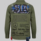 LOVE NOT WAR BUTTON UP (Olive)