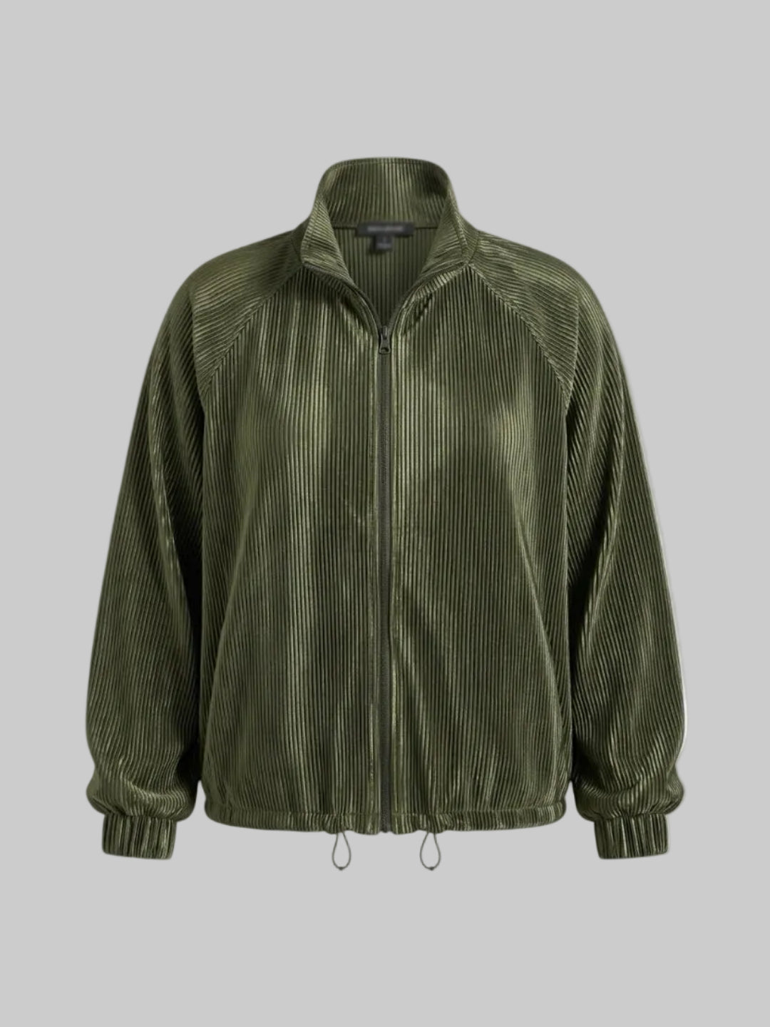 SIA HER RELAXED PLISSE JACKET (OLIVE)