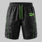 PADDED WINDBREAKER SHORTS (BLACK/VOLT)