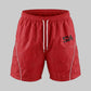 PADDED WINDBREAKER SHORTS (RED)