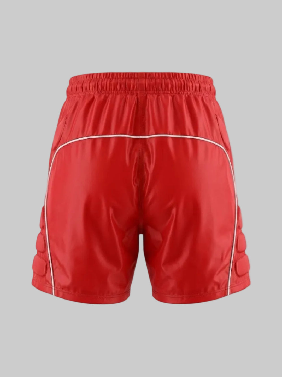 PADDED WINDBREAKER SHORTS (RED)