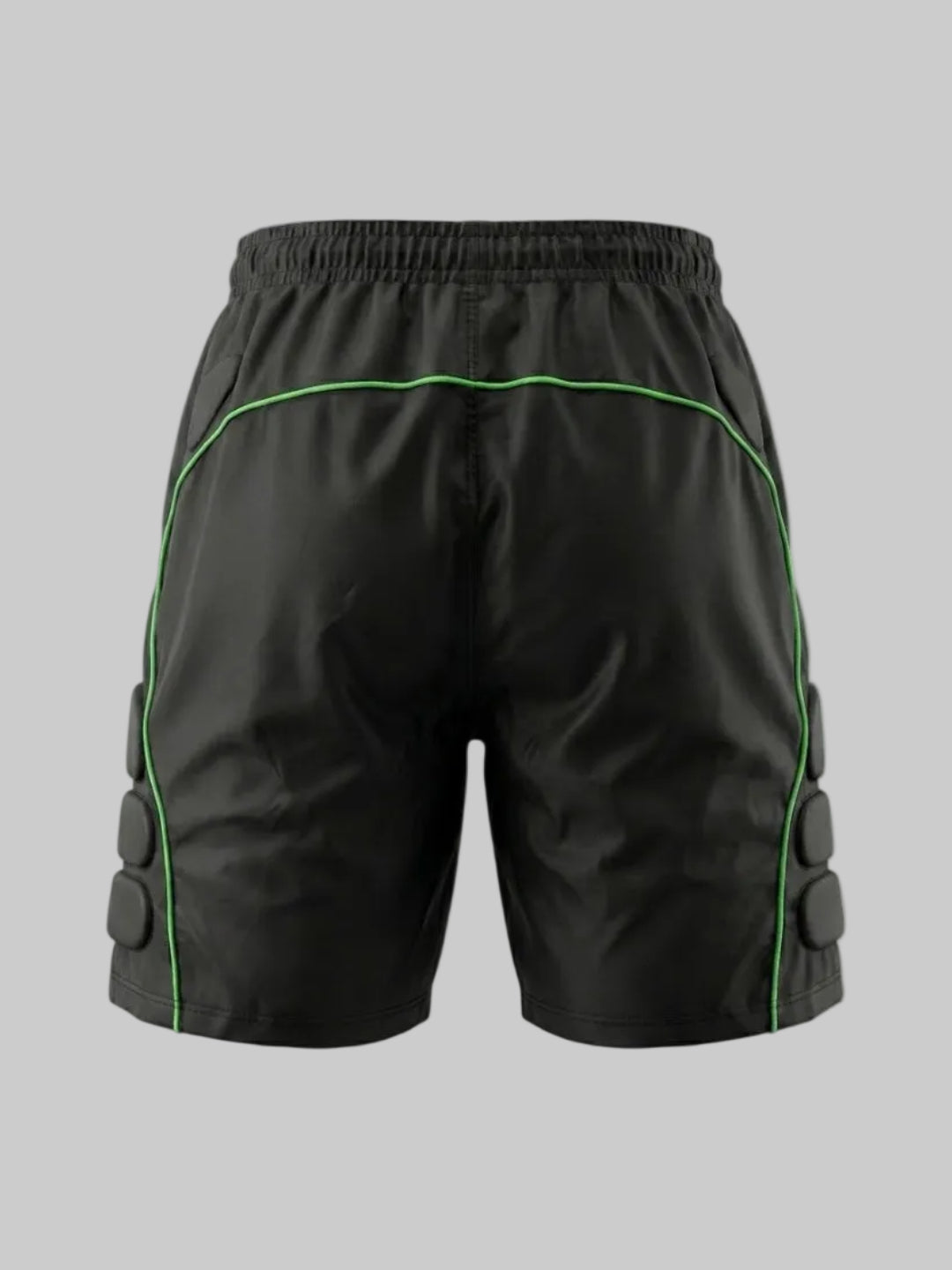 PADDED WINDBREAKER SHORTS (BLACK/VOLT)