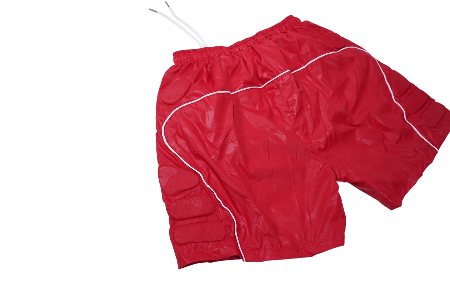 PADDED WINDBREAKER SHORTS (RED)