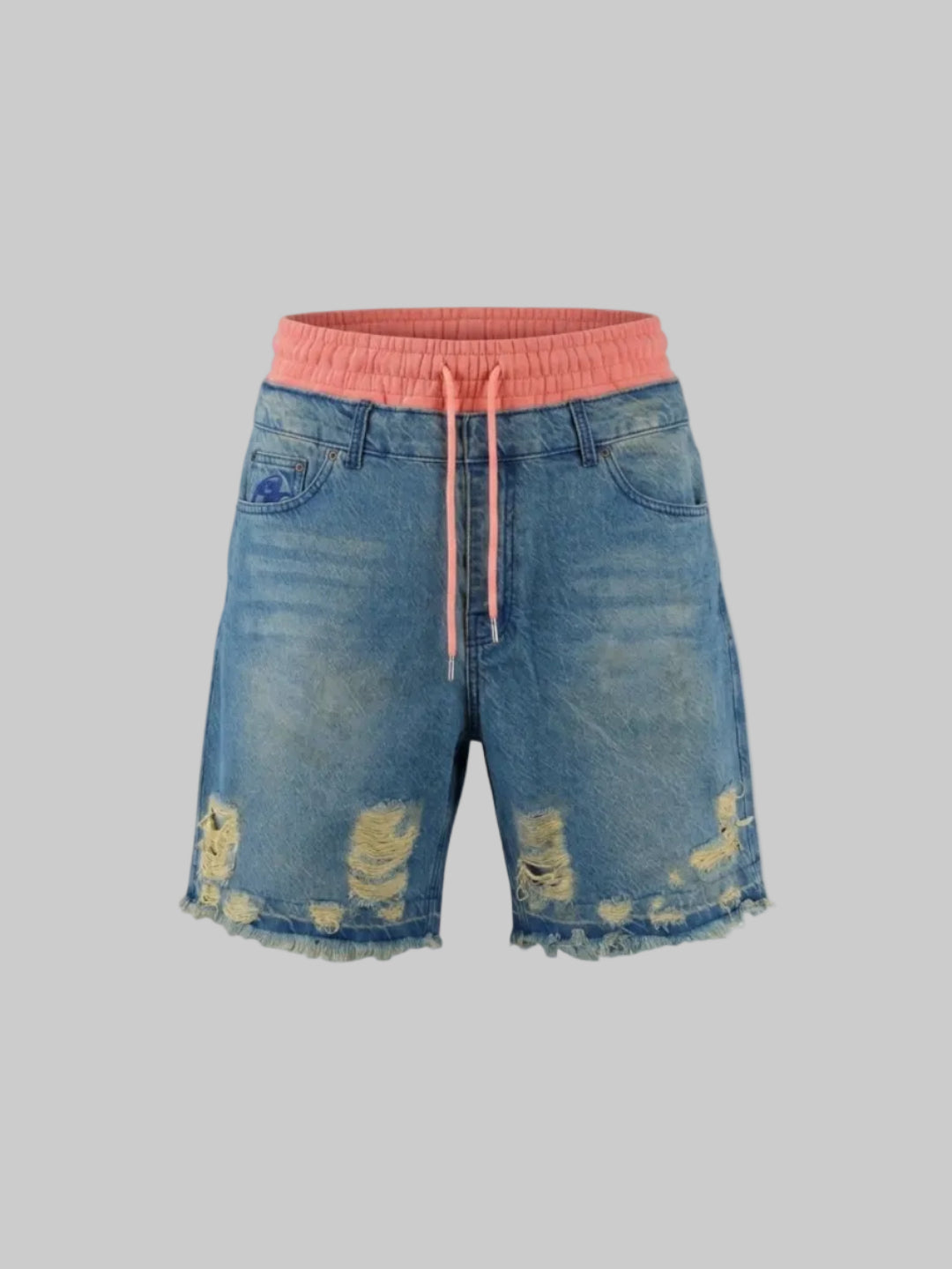 Double Waist Short (Peach Blue)