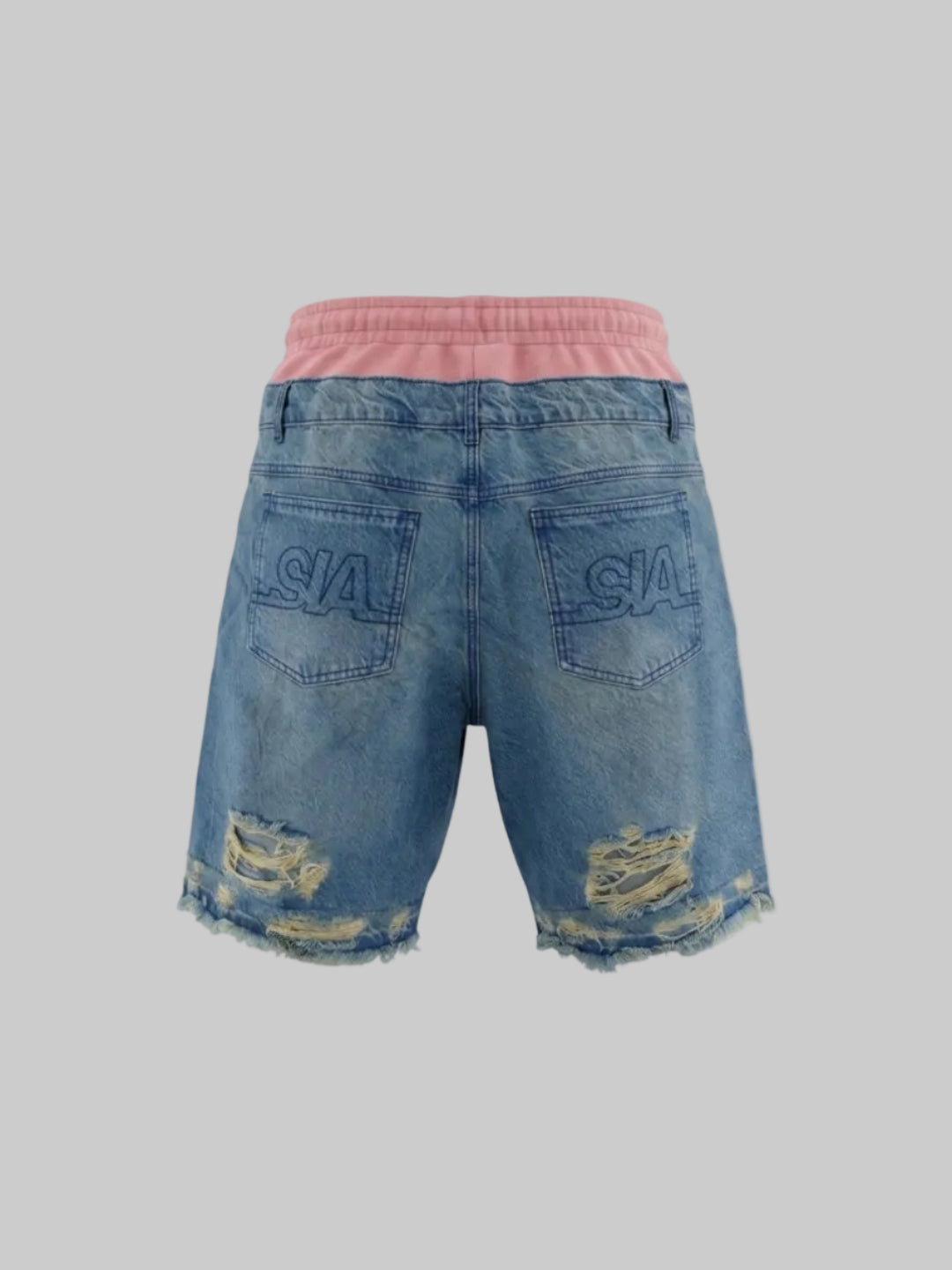 Double Waist Short (Peach Blue)