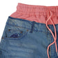 Double Waist Short (Peach Blue)