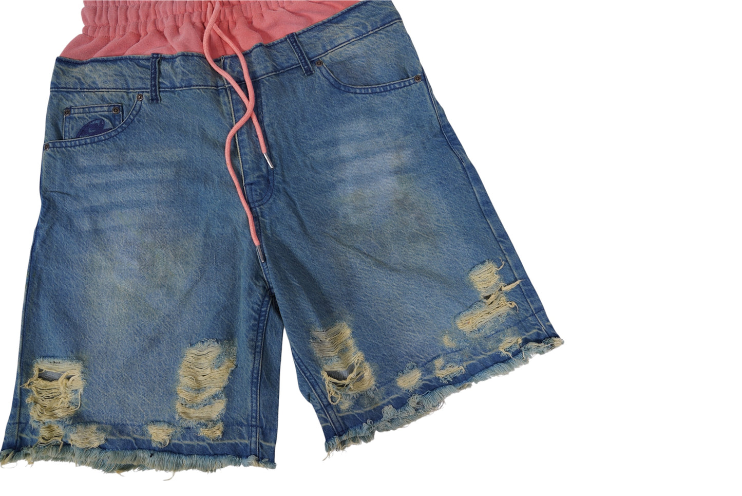 Double Waist Short (Peach Blue)