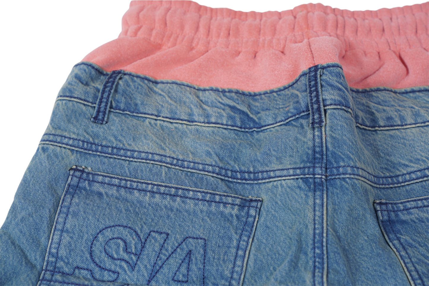 Double Waist Short (Peach Blue)