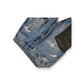 PATCHWORK CARGO JEANS (BLUE/GREEN)
