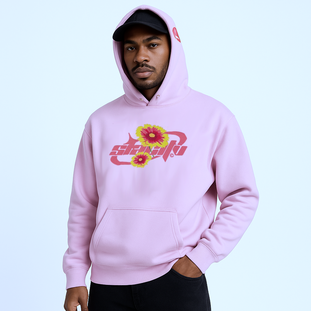 "GAILLARDIA" PUFF PRINT FLOWER HOODIE (BACK2SCHOOL)