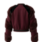 SIA HER Cropped Fur Varsity Jacket (Maroon)