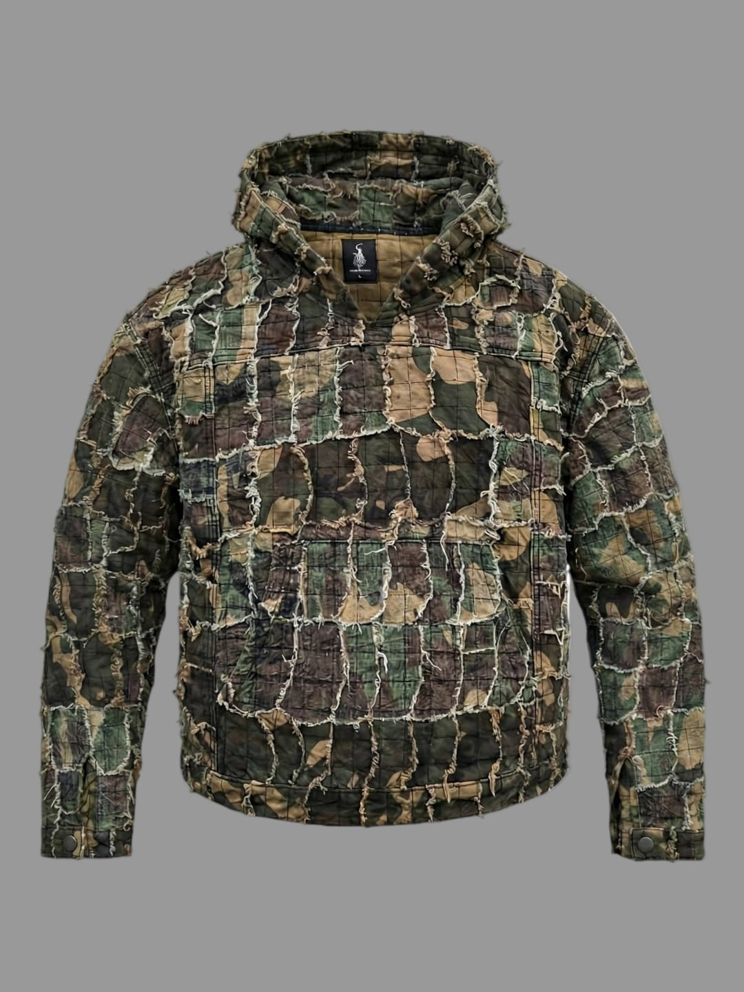 Camo Patchwork Hooded Jacket