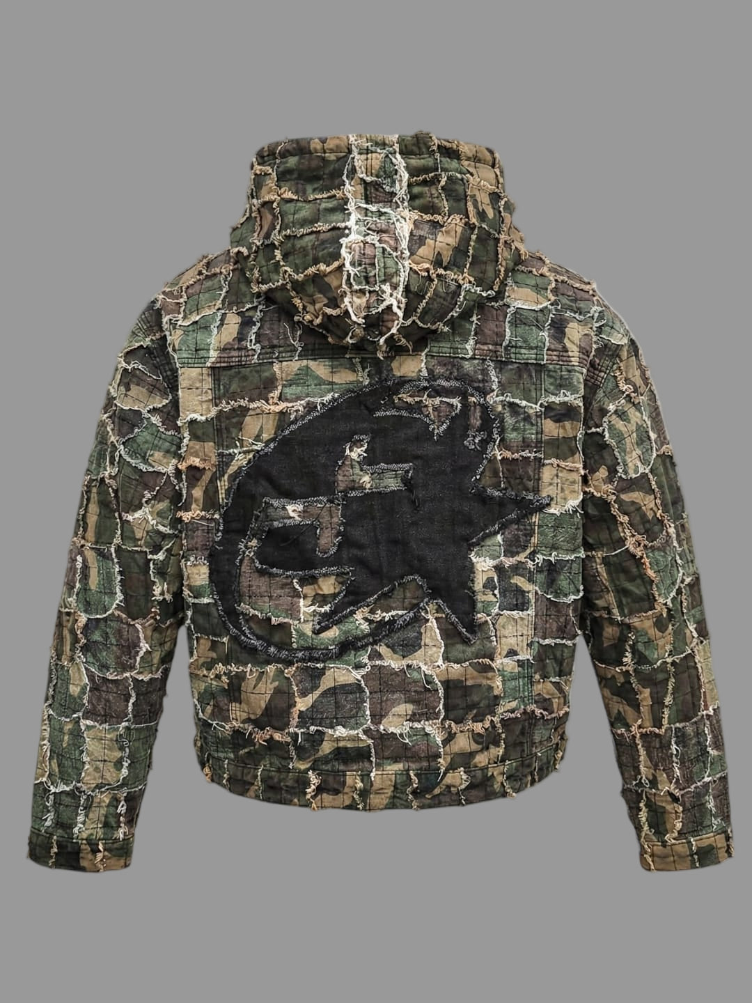 Camo Patchwork Hooded Jacket