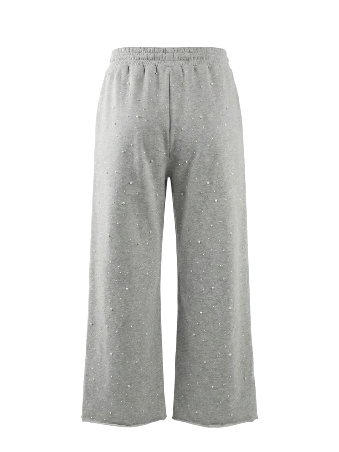 Pearl-Studded Wide-Leg Lounge Pant