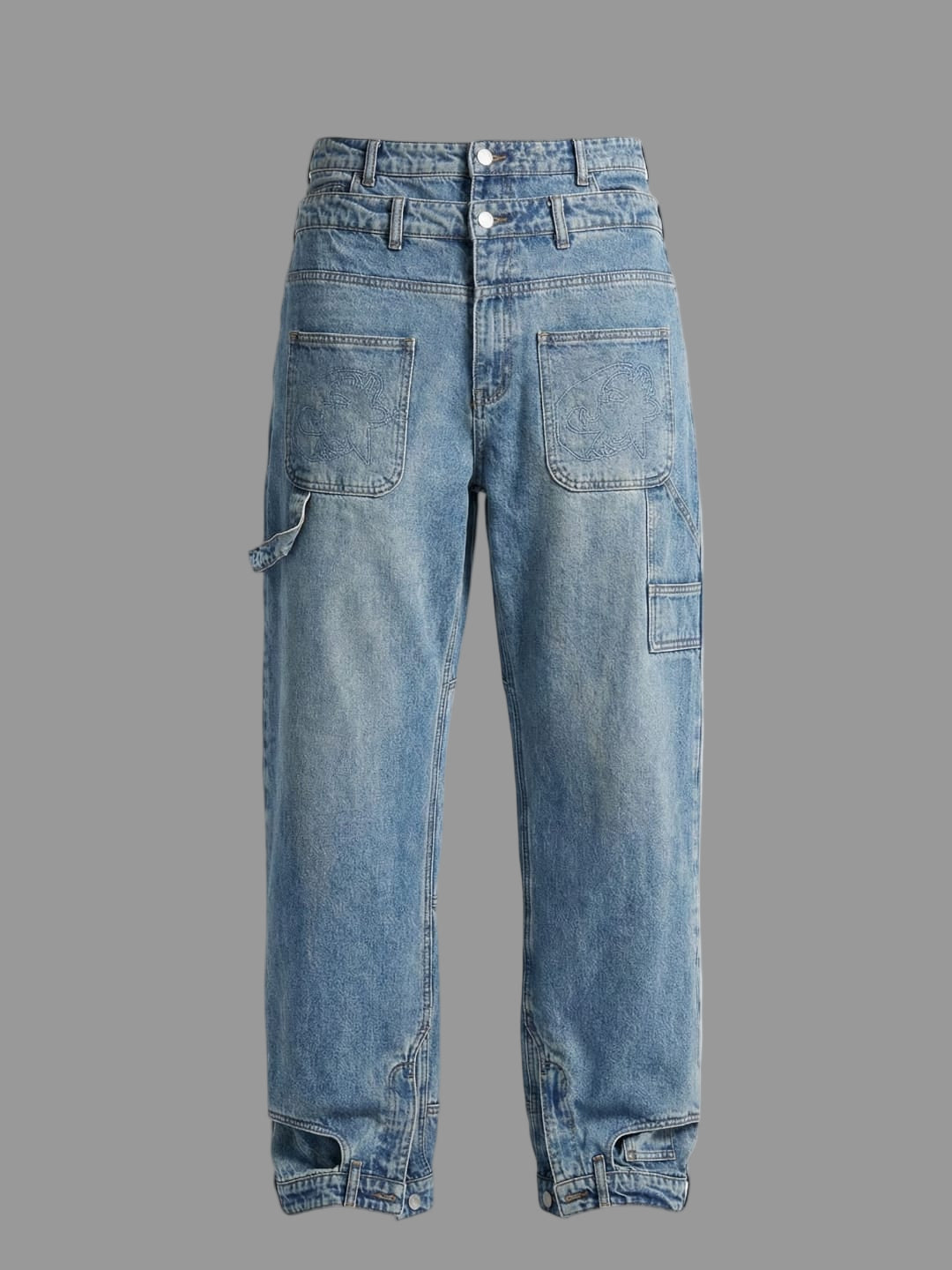 "blue" kris-kross upside down jeans