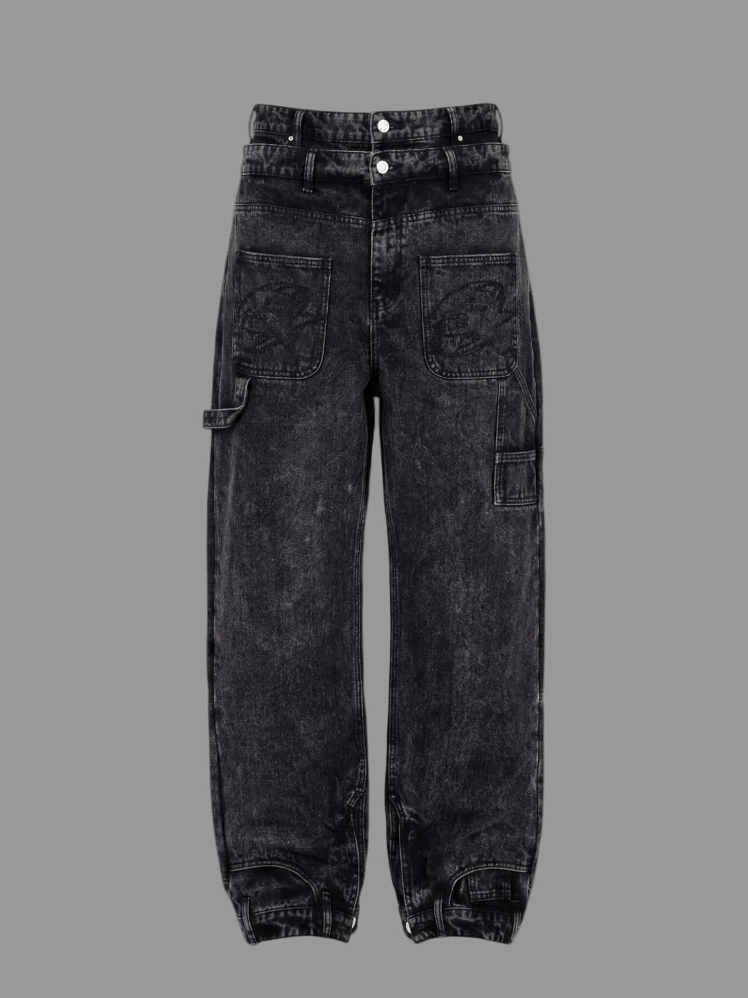 "black" kris-kross upside down jeans