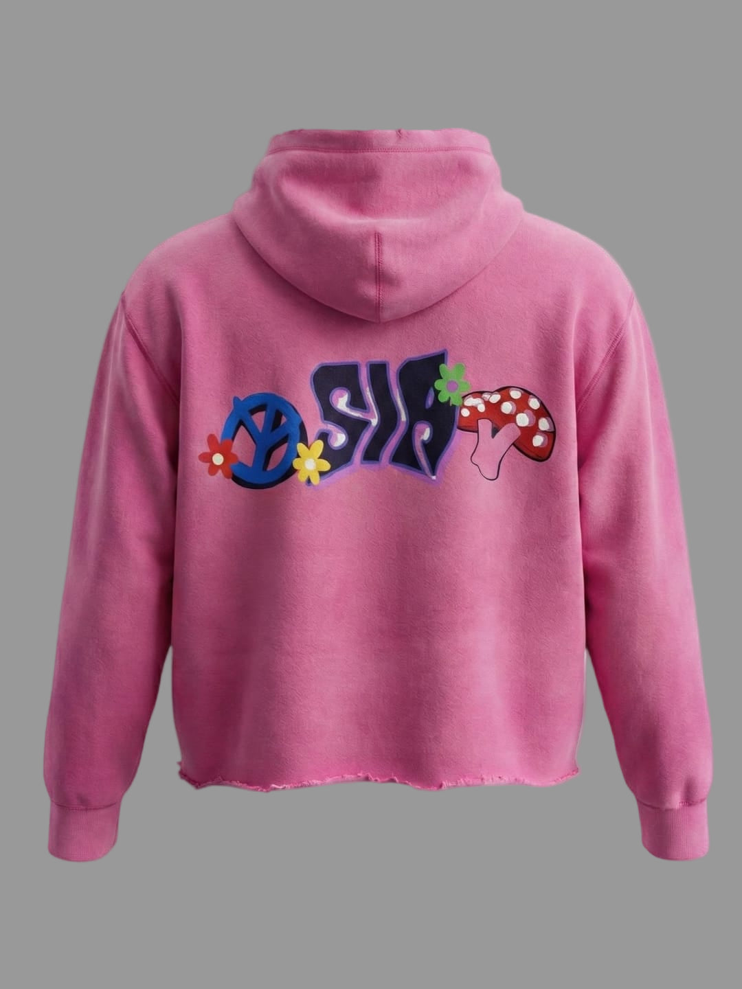 Wizard Graphic Crop-Hem Hoodie