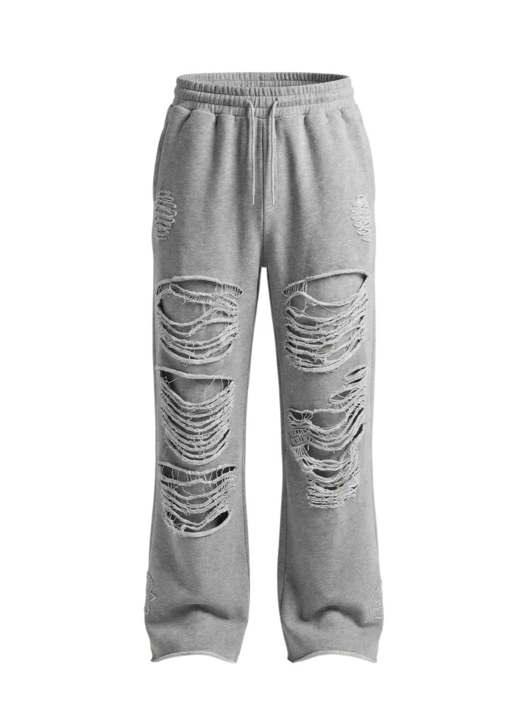 Extreme Distressed Wide-Leg Sweatpant