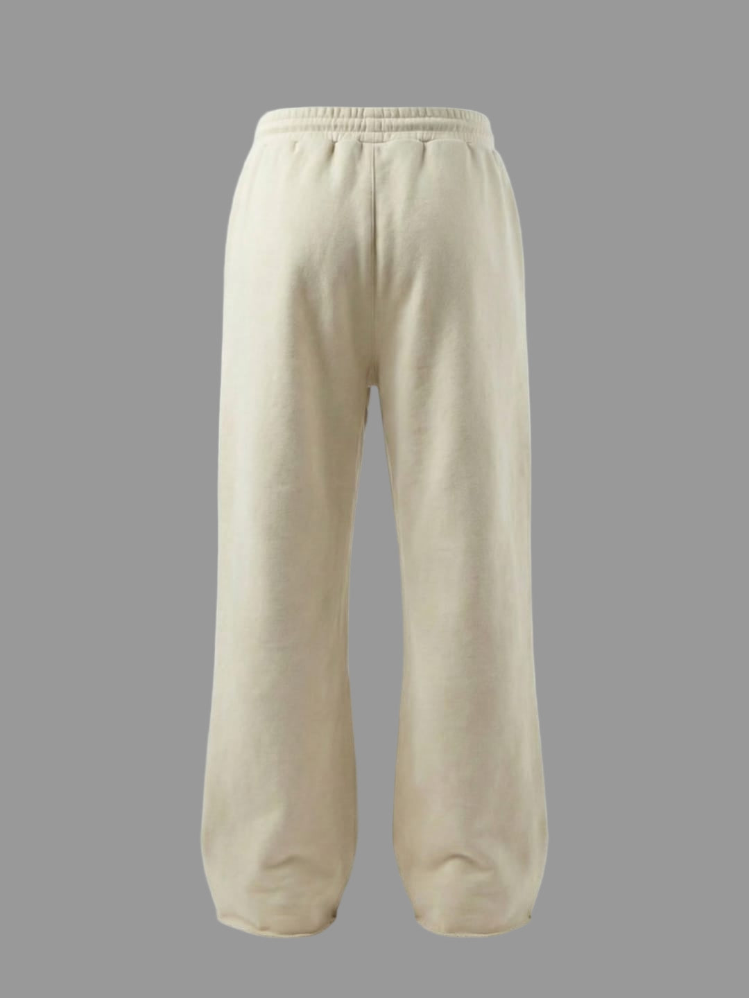 Distressed Relaxed Sweatpants (Cream)