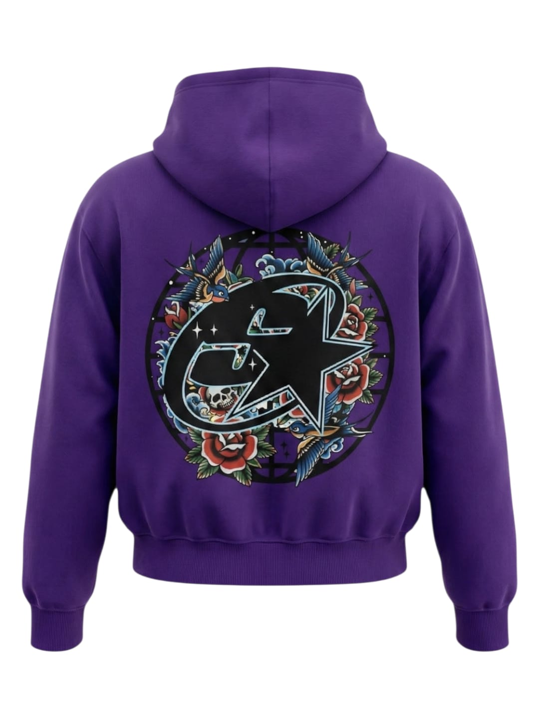 SIA CITY Eagle Vintage Graphic Hoodie (Royal Purple)