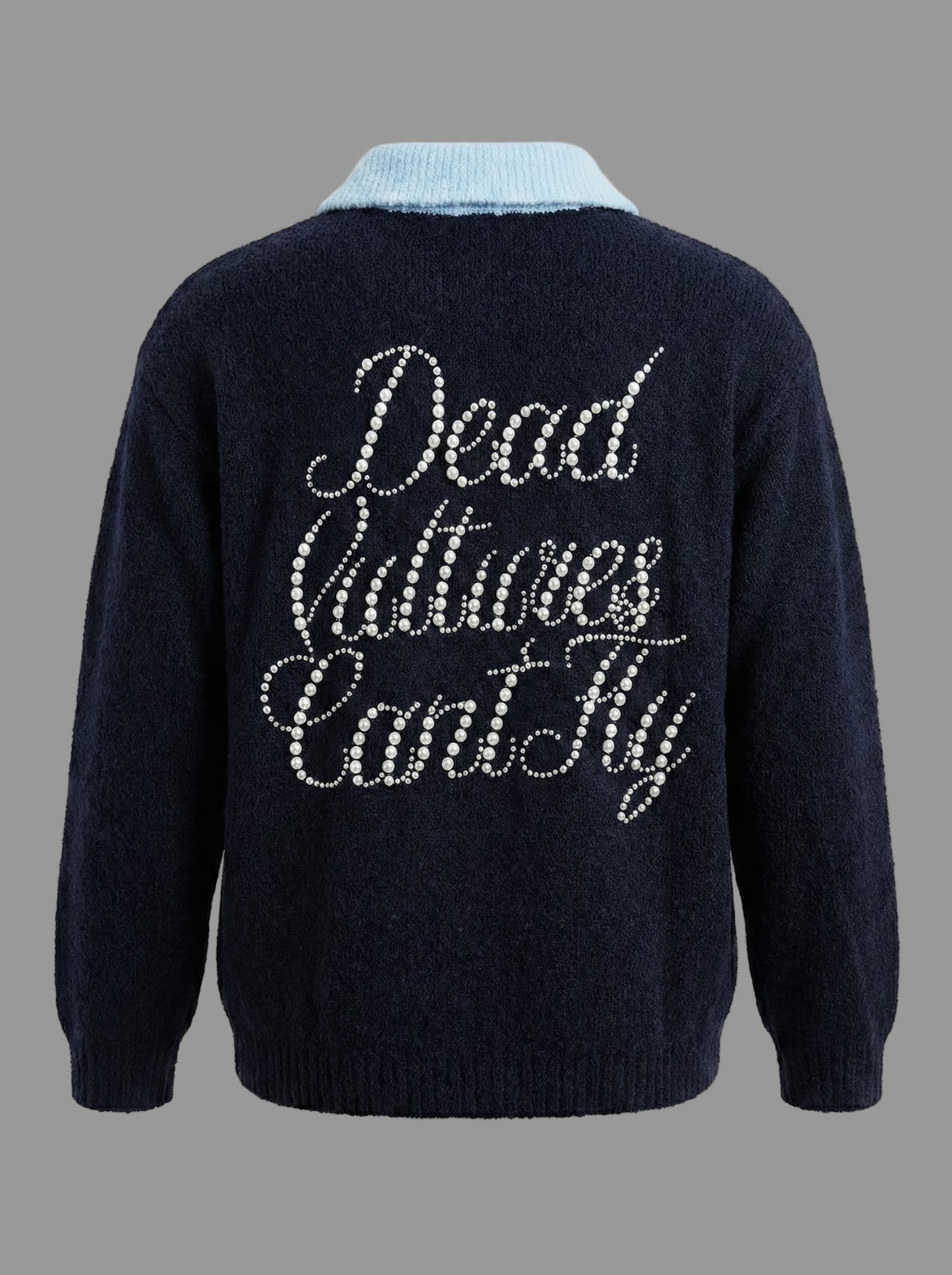 Black Pearl Script Sweater