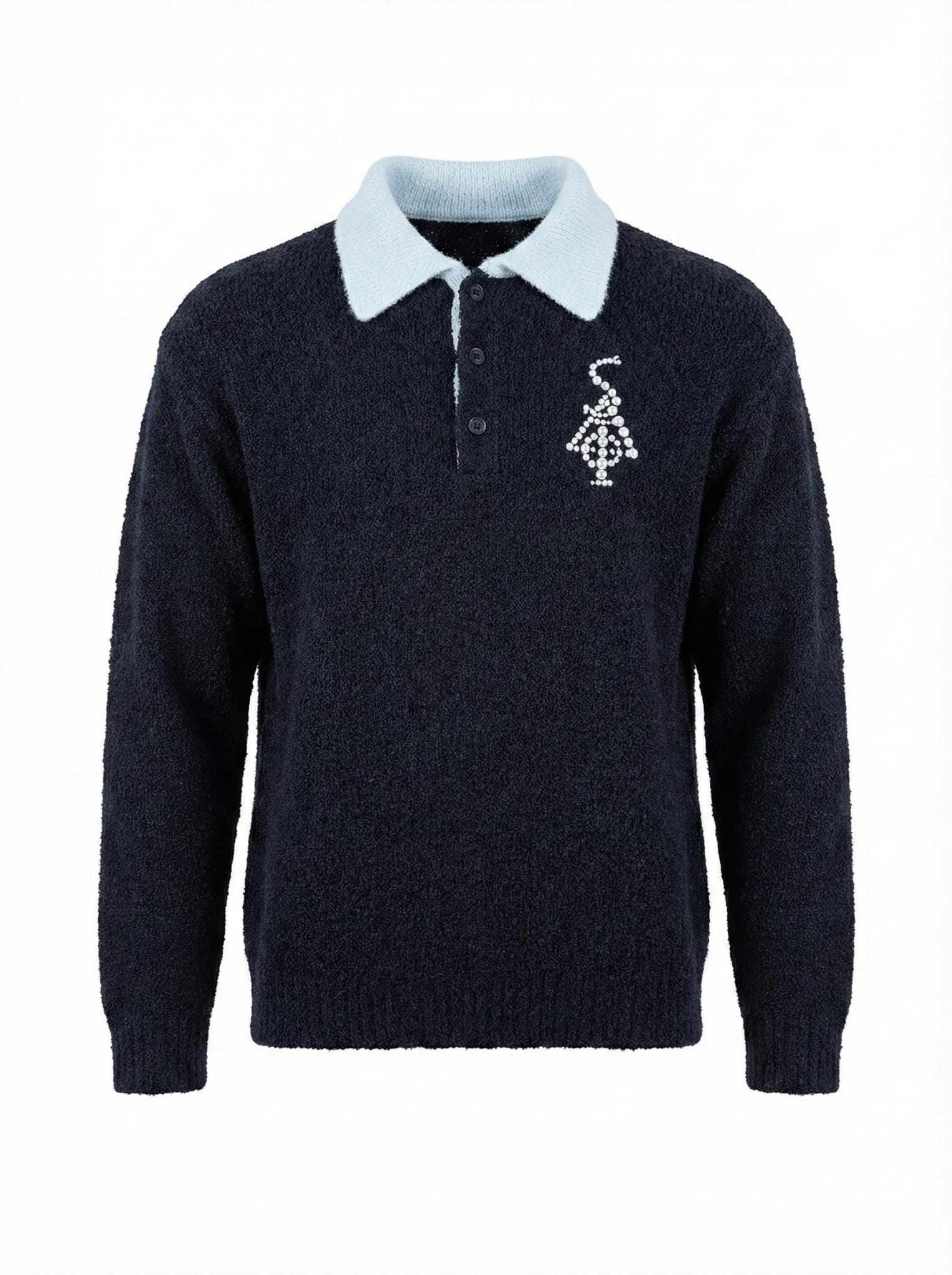 Black Pearl Script Sweater