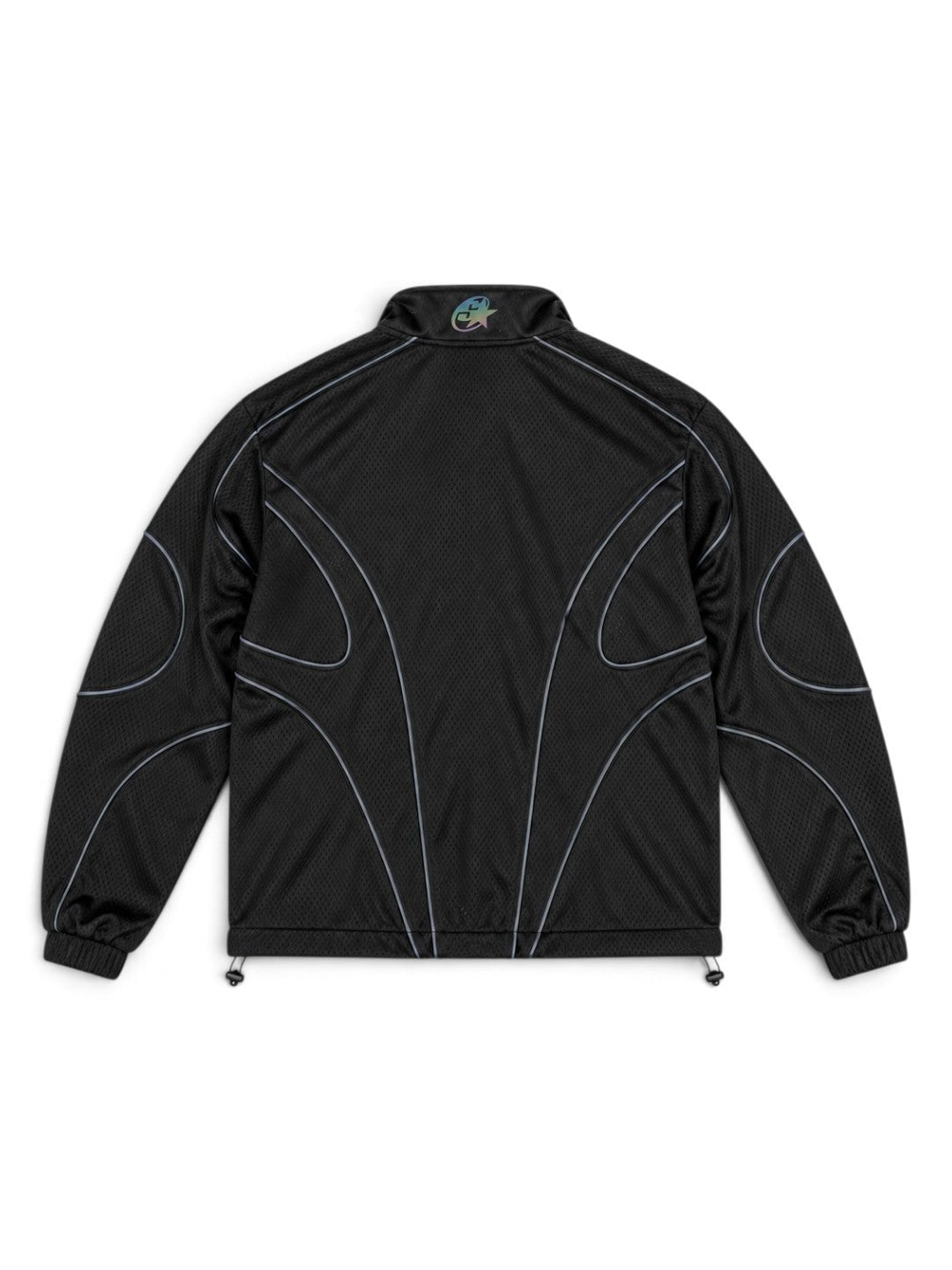 Y2K DOUBLE MESH TRACK JACKET (BLACK)