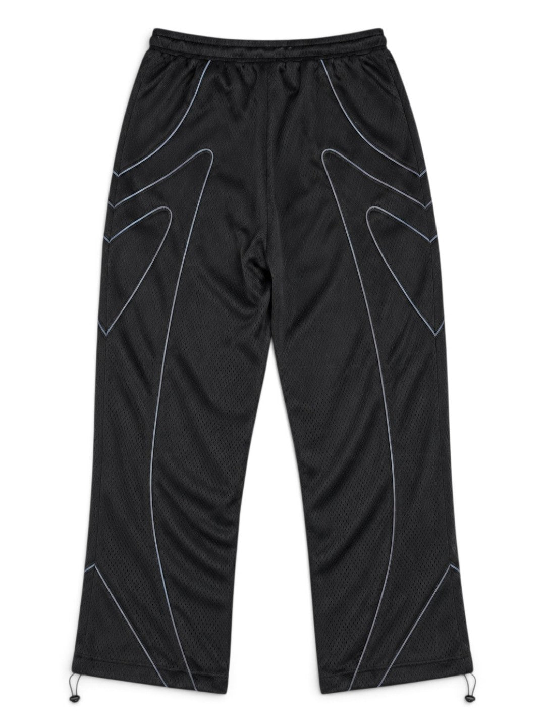 Y2K DOUBLE MESH TRACK PANTS (BLACK)